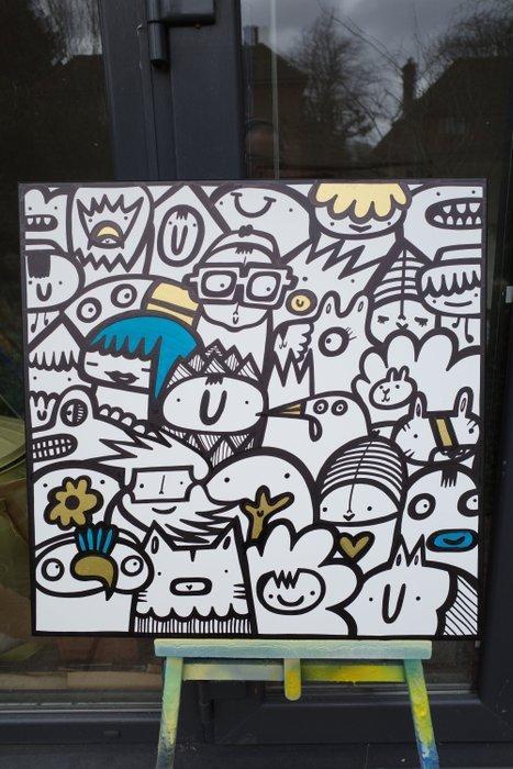 Kev Munday - Strike a Smile, Antiek en Kunst, Kunst | Schilderijen | Modern