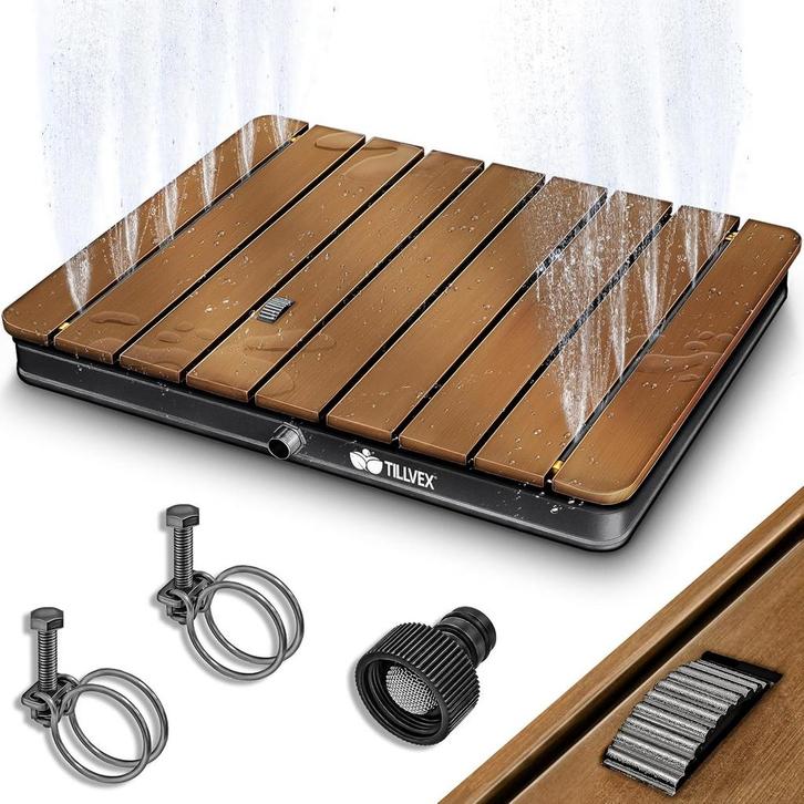 Tillvex® Tuindouche met voetpedaal - Buitendouche - 70x55cm, Doe-het-zelf en Bouw, Sanitair, Nieuw, Verzenden