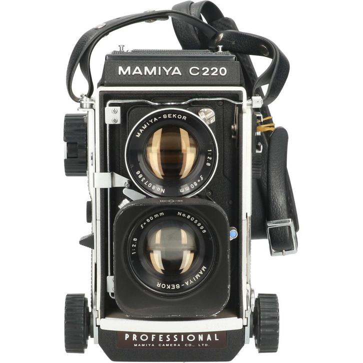 Tweedehands Mamiya C220 + Sekor 80mm f/2.8 Blue dot CM3306, Audio, Tv en Foto, Overige Audio, Tv en Foto, Gebruikt, Ophalen of Verzenden