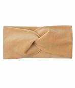 Haarband Twist 12cm – Effen Kleur – Velvet Stof – Beige, Nieuw