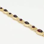 Armband - 14 karaat Geel goud - Granaat, Nieuw