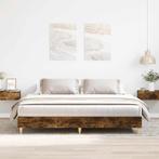 vidaXL Bedframe zonder matras hout gerookt eikenkleurig, Verzenden, Nieuw