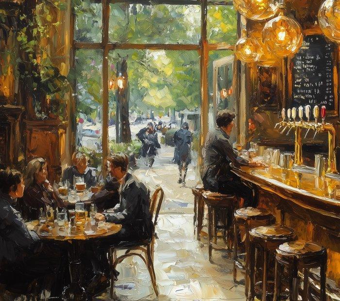 Irina Collins - Street Toast XL · NO Reserve, Antiek en Kunst, Kunst | Schilderijen | Modern