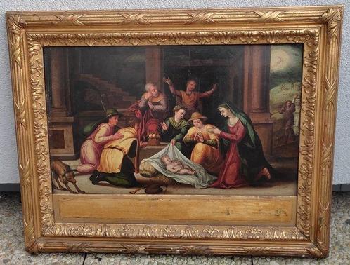 Ferrara School (XVI) - The Adoration of the Shepherds, Antiek en Kunst, Kunst | Schilderijen | Klassiek