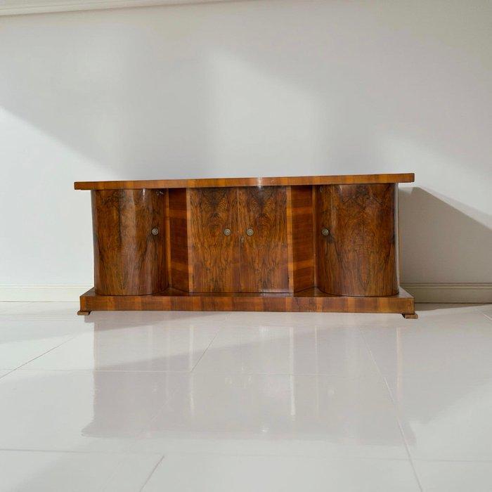 Dressoir - Walnoot, Messing, Antiek en Kunst, Kunst | Designobjecten