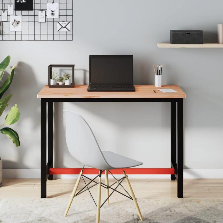 vidaXL Werkbank 115x55x81,5 cm massief beukenhout en metaal, Doe-het-zelf en Bouw, Werkbanken, Nieuw, Verzenden