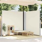 vidaXL Tuinscherm uittrekbaar dubbel 170x600 cm crème, Tuin en Terras, Parasols, Verzenden, Nieuw