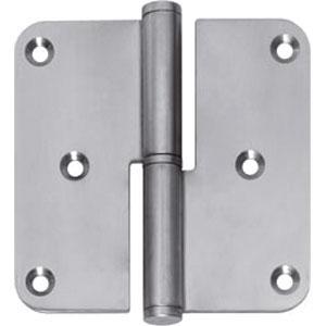 Intersteel Paumelle DIN rechts afgerond 3,5x3,5 rvs, Klink of Kruk