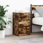 vidaXL Nachtkastjes met 3 lades 2 st 39x35x65 cm gerookt, Huis en Inrichting, Slaapkamer | Nachtkastjes, Verzenden, Nieuw