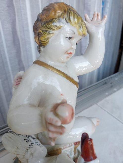 Algora - Manuel Sánchez Algora - sculptuur, Querubin con, Antiek en Kunst, Antiek | Glaswerk en Kristal