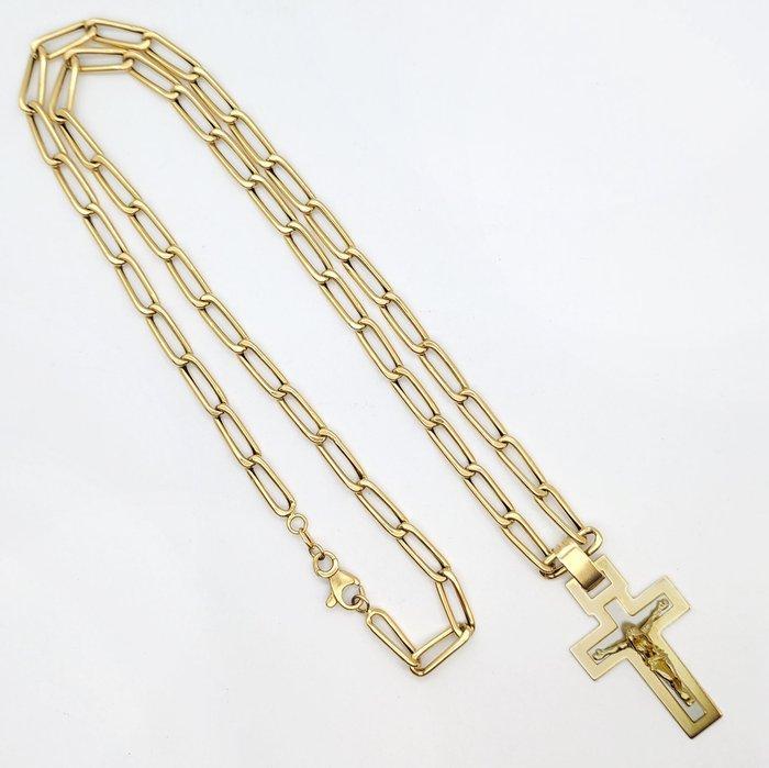 Ketting met hanger - 18 karaat Geel goud, Witgoud, Bijoux, Sacs & Beauté, Bijoux anciens