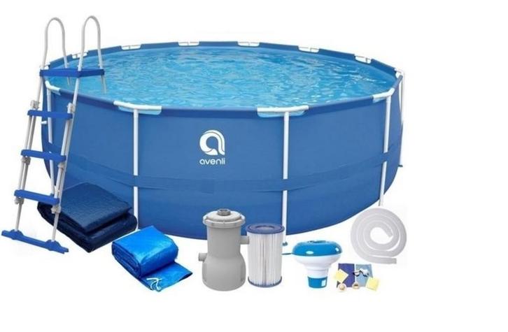 Avenli Premium Zwembad 450x122cm - Met kwaliteitspomp en..., Tuin en Terras, Zwembaden, Nieuw, Ophalen of Verzenden