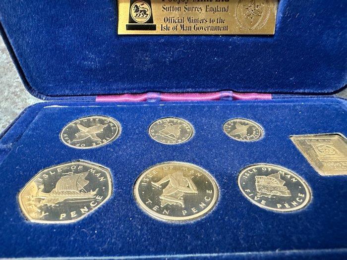 Eiland Man. Proof Set 1977 (Zonder minimumprijs), Postzegels en Munten, Munten | Europa | Niet-Euromunten