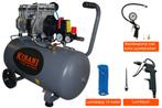 Kibani Super Stille Compressor 50 Liter + Luchtslang +, Doe-het-zelf en Bouw, Nieuw