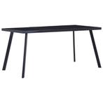 vidaXL Table de salle à manger Noir 180x90x75 cm Verre, Maison & Meubles, Tables | Tables à manger, Verzenden, Neuf
