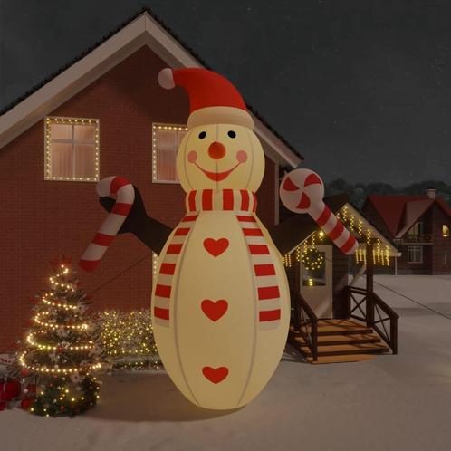 vidaXL Sneeuwpop opblaasbaar met LEDs 630 cm, Divers, Noël, Envoi