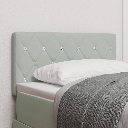 vidaXL Hoofdbord met Kristalknopen Ge tuft Lichtgrijs 80 cm, Huis en Inrichting, Slaapkamer | Bedden, Nieuw, Verzenden
