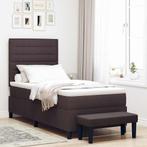 vidaXL Boxspringbed met Matras & Bank Donkerbruin 80x200 cm, Verzenden, Nieuw