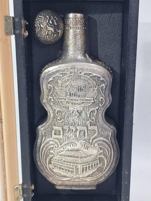 Judaica - .925 zilver - 1950-1960 - Kiddush bottle L’Chaim, Antiek en Kunst, Antiek | Boeken en Manuscripten