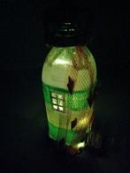 sculptuur, Faro in bottiglia - 27 cm - Glas, Hout