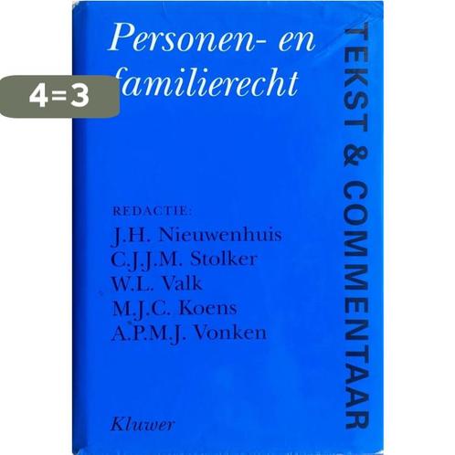Personen- en familierecht / Tekst & Commentaar 9789026828546, Boeken, Wetenschap, Zo goed als nieuw, Verzenden