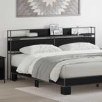 vidaXL Opberghoofdbord met plank Zwart eiken 180 cm Bewerkt, Huis en Inrichting, Verzenden, Nieuw