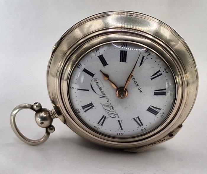 D.D. Neveren - London - Dreifach Silberspindeluhr - zwei, Handtassen en Accessoires, Horloges | Heren