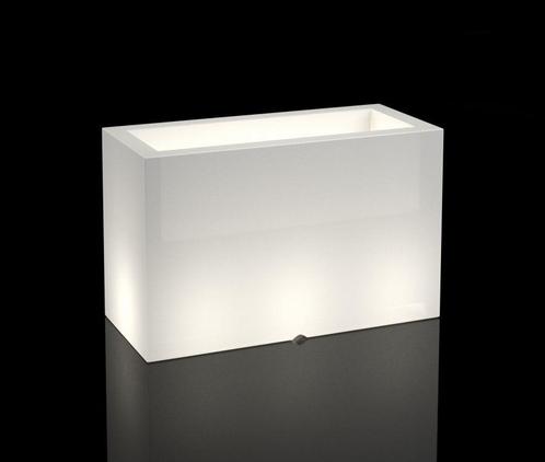 Plantenbak buiten - met LED verlichting - 80x35x50 cm - wit, Tuin en Terras, Bloembakken en Plantenbakken, Nieuw, Ophalen of Verzenden