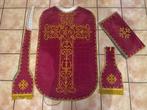 Chasuble romaine ancienne - Broderie - Orfroi - Fil doré (4), Antiquités & Art
