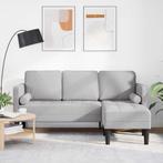 vidaXL bank / zetelstel met kussen Wolkgrijs Polyester, Verzenden