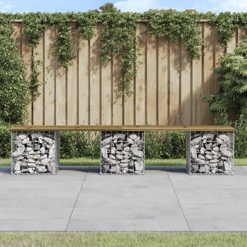 vidaXL Tuinbank schanskorfontwerp 203x31x42 cm geïmpregneerd, Tuin en Terras, Tuinsets en Loungesets, Nieuw, Verzenden
