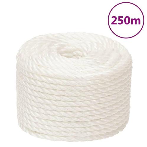 vidaXL Werktouw 10 mm 250 m polypropeen wit, Doe-het-zelf en Bouw, IJzerwaren en Bevestigingsmiddelen, Nieuw, Verzenden