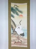 Hanging Scroll: Crane and Turtle - zuiko - Japan  (Zonder, Antiquités & Art, Antiquités | Autres Antiquités