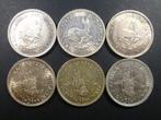 Zuid-Afrika. George VI (1936-1952). Lot of 6 x large silver