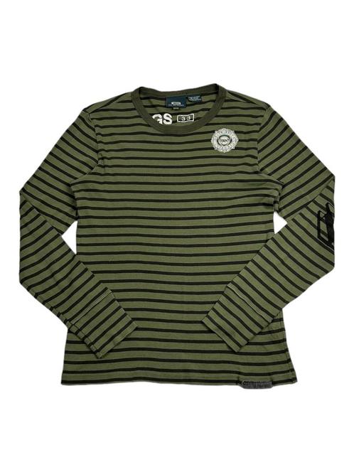 Vintage G-Star Groen Striped trui maat XS, Kleding | Heren, Truien en Vesten, Groen, Zo goed als nieuw, Maat 46 (S) of kleiner