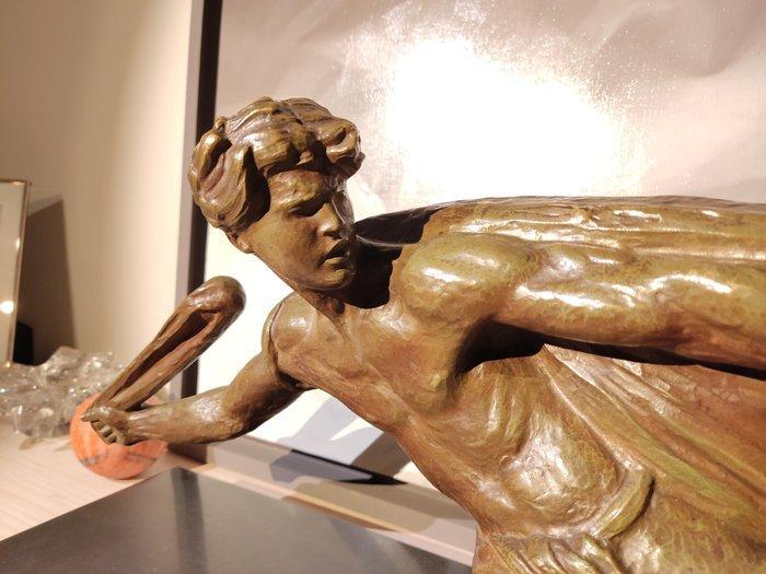 Alexandre Kéléty - sculptuur, David - 28 cm - Gepatineerd, Antiek en Kunst, Antiek | Meubels | Stoelen en Sofa's