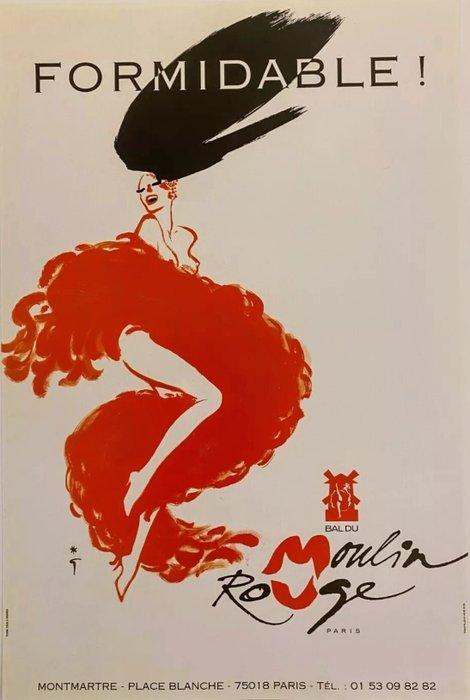 René Gruau - Bal Du Moulin Rouge - Formidable - Jaren 1980, Antiek en Kunst, Kunst | Tekeningen en Fotografie