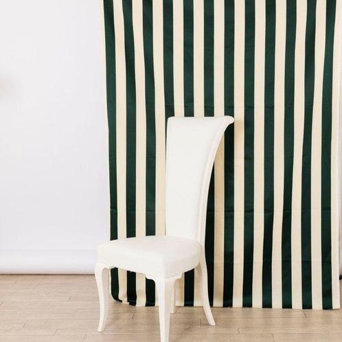 Groene en beige gestreept - Elegant tweed - Textiel - 250 cm, Antiek en Kunst, Curiosa en Brocante