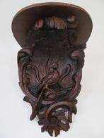 Wandplank / console met vogel - Wandplank beugel - Eik