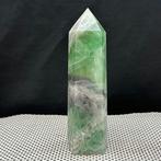 Natuurlijk groen fluoriet Obelisk kwartskristal Gepolijste -, Verzamelen