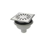 Renovatievloerput Aquaberg Met 1 Aansluiting 15x8.5 cm, Ophalen of Verzenden, Nieuw, Chroom, Douche