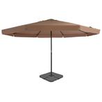 vidaXL Parasol avec base portable Taupe, Verzenden, Neuf