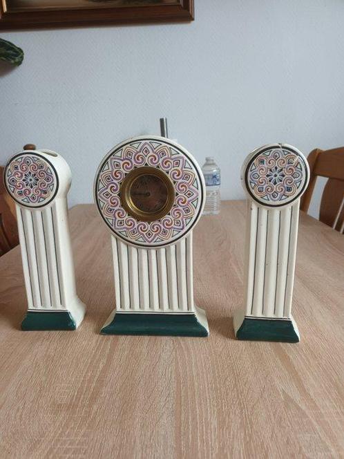 Klok en garnituur set, Tafelklok  (3) - Elvira -  Art Deco, Antiek en Kunst, Antiek | Klokken
