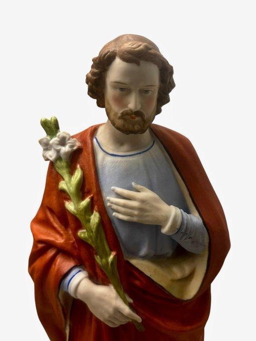 Beeldje - Heilige Joseph - 40 cm - Biscuit porselein, Antiquités & Art, Antiquités | Livres & Manuscrits