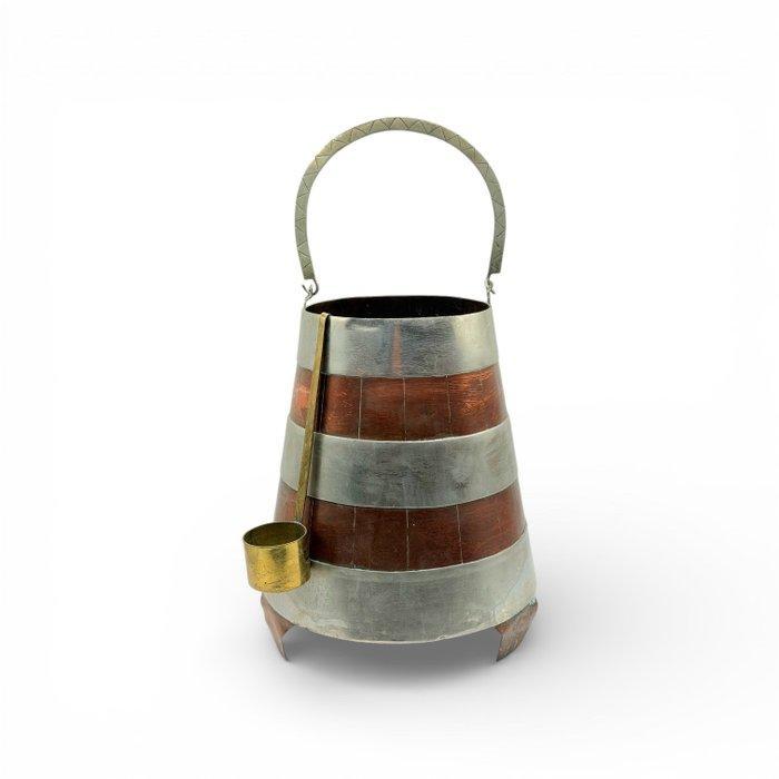 Container - Koper - Waterkan met schenkel, Antiek en Kunst, Curiosa en Brocante