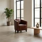 Leren fauteuil Press, Huis en Inrichting, Fauteuils, Nieuw, Ophalen of Verzenden, Eigentijds, Klassiek, Retro, Romantisch, Vintage