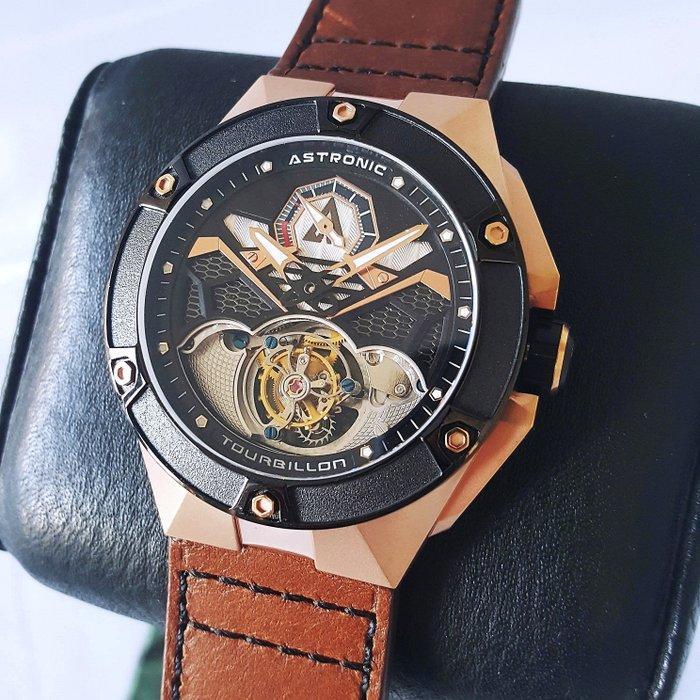 Astronic - Flying TOURBILLON - Co-axial - Gold - Power, Handtassen en Accessoires, Horloges | Heren