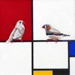 Jos Verheugen - Free after Mondrian, with zebra finches