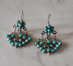 Turquoise - Zilver - Hangoorbellen - Argento 925, Antiek en Kunst