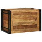 vidaXL Opslagdoos met opslag Bruin en zwart 80 x 50 x 50 cm, Huis en Inrichting, Kasten | Overige, Verzenden, Nieuw